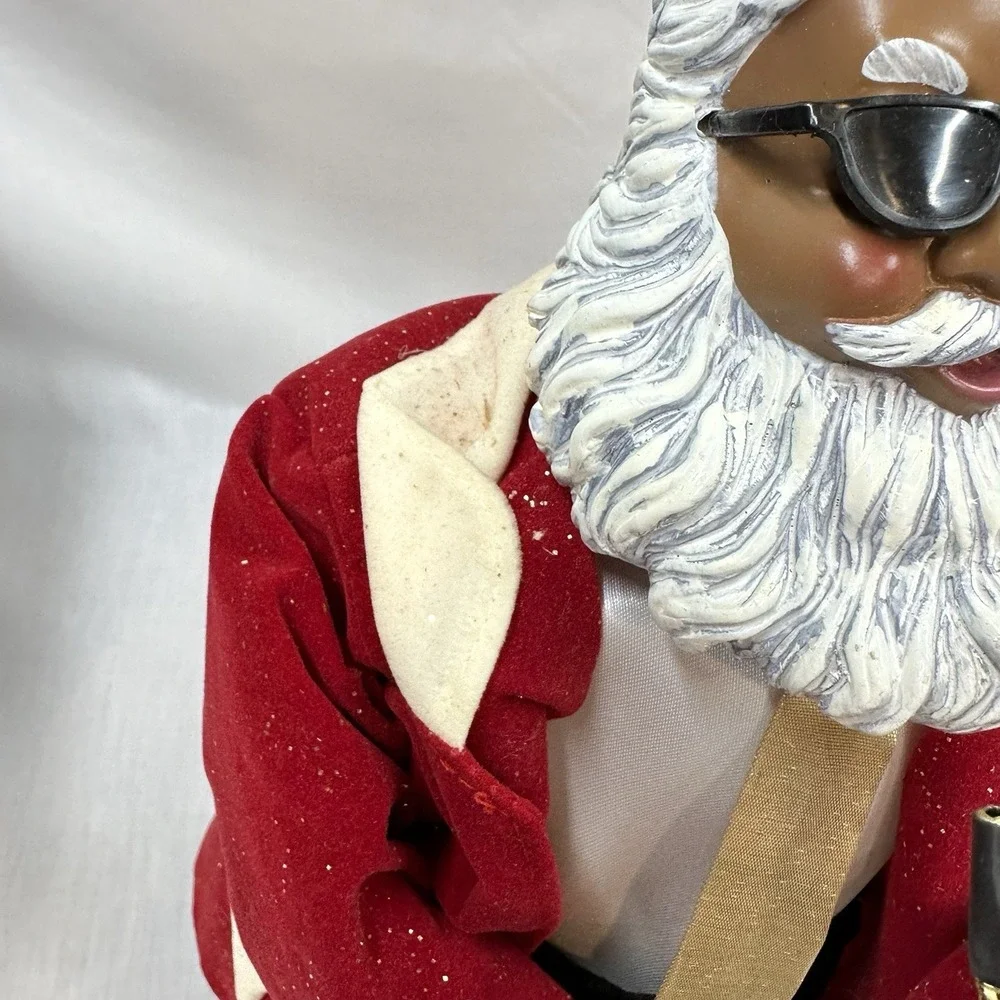 Gemmy Sax Playing Santa Claus Animated Jazz Music Christmas Vintage 15" READ DES - Picture 10 of 16